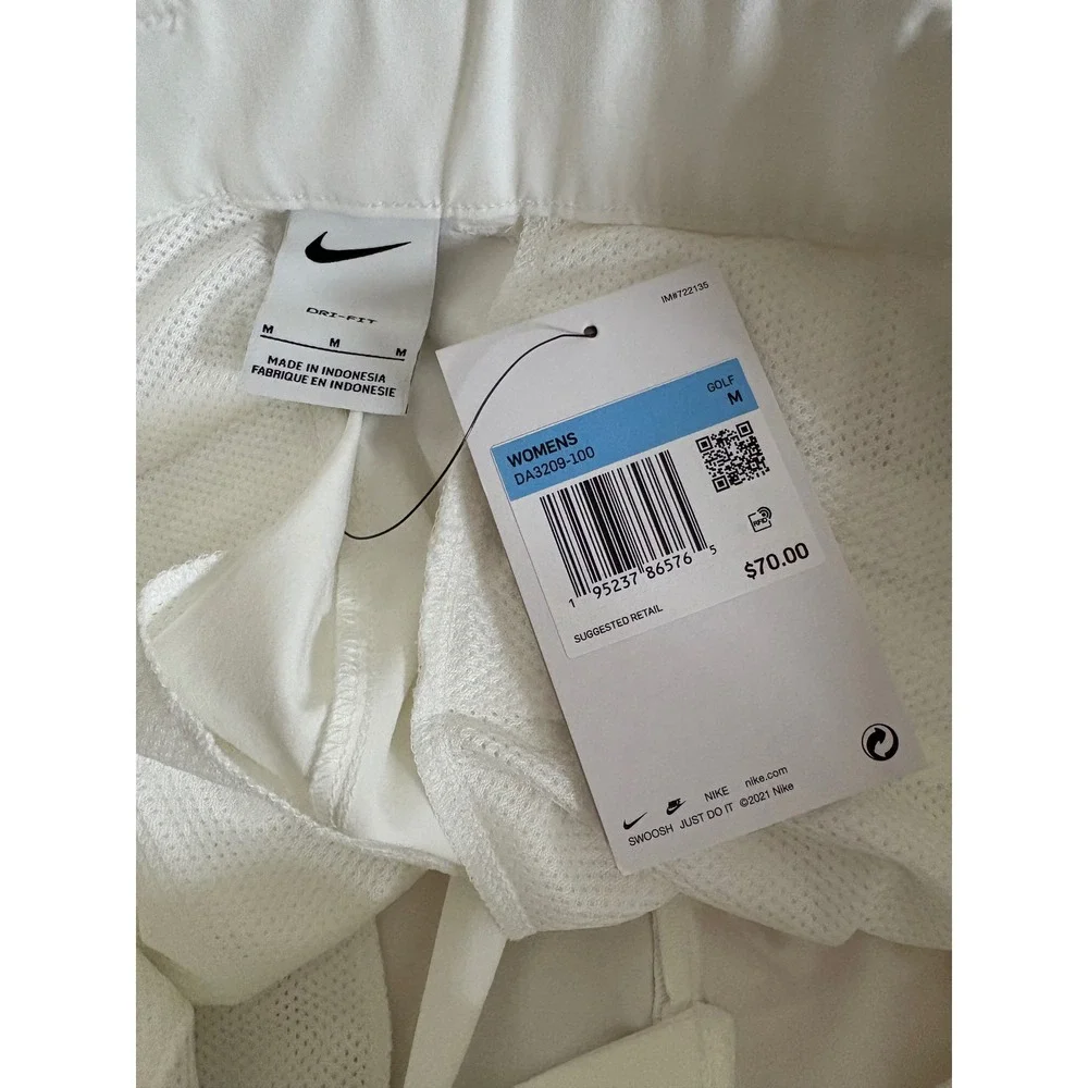 Nike‎ Womens Dri-FIT UV Victory Golf Shorts White Size M NEW